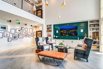 Clubhouse with tv’s, kitchen & coffee bar